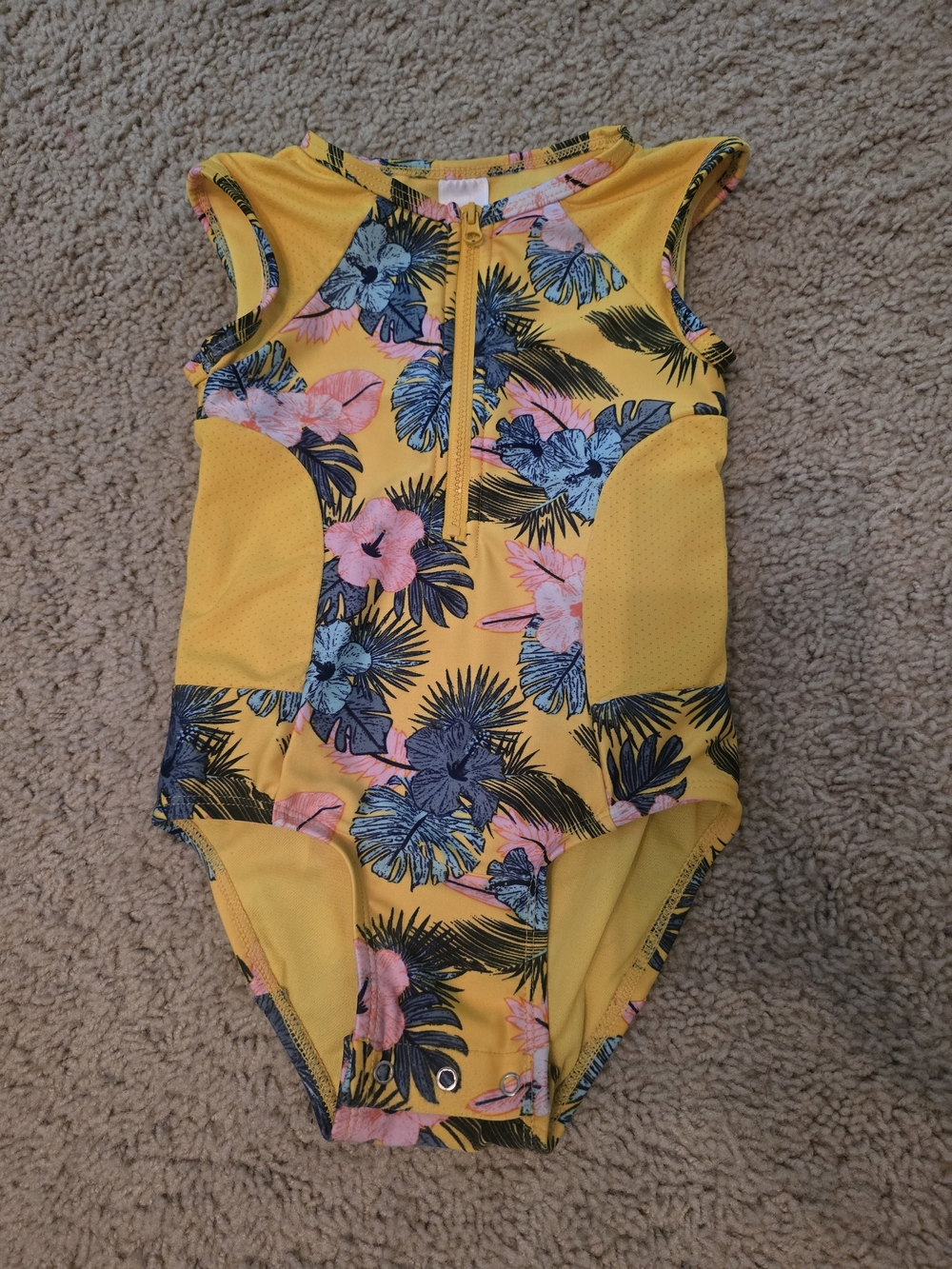 Cat & Jack Floral Yellow Swimsuit